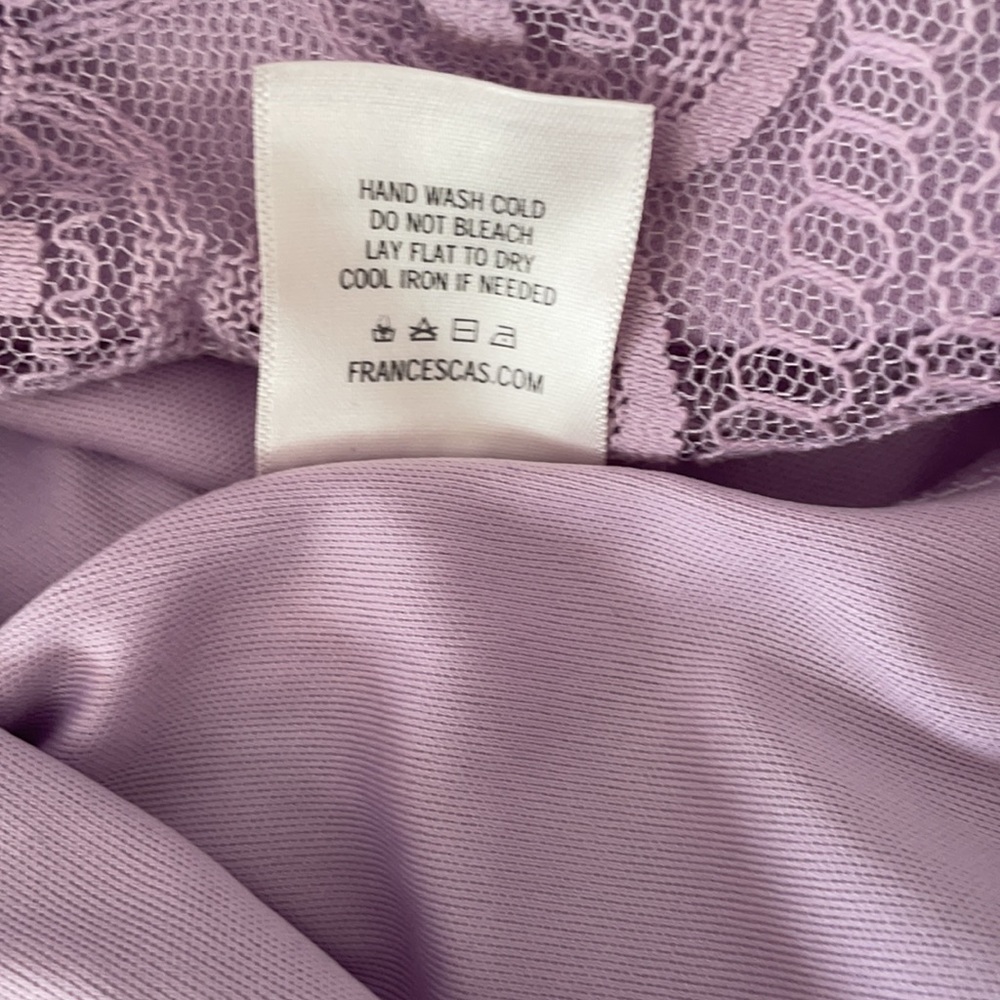 Francesca’s Blue Rain Lilac Lace Shift Dress - Picture 7 of 7